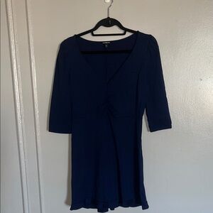 Express Deep Blue Long Sleeve Dress